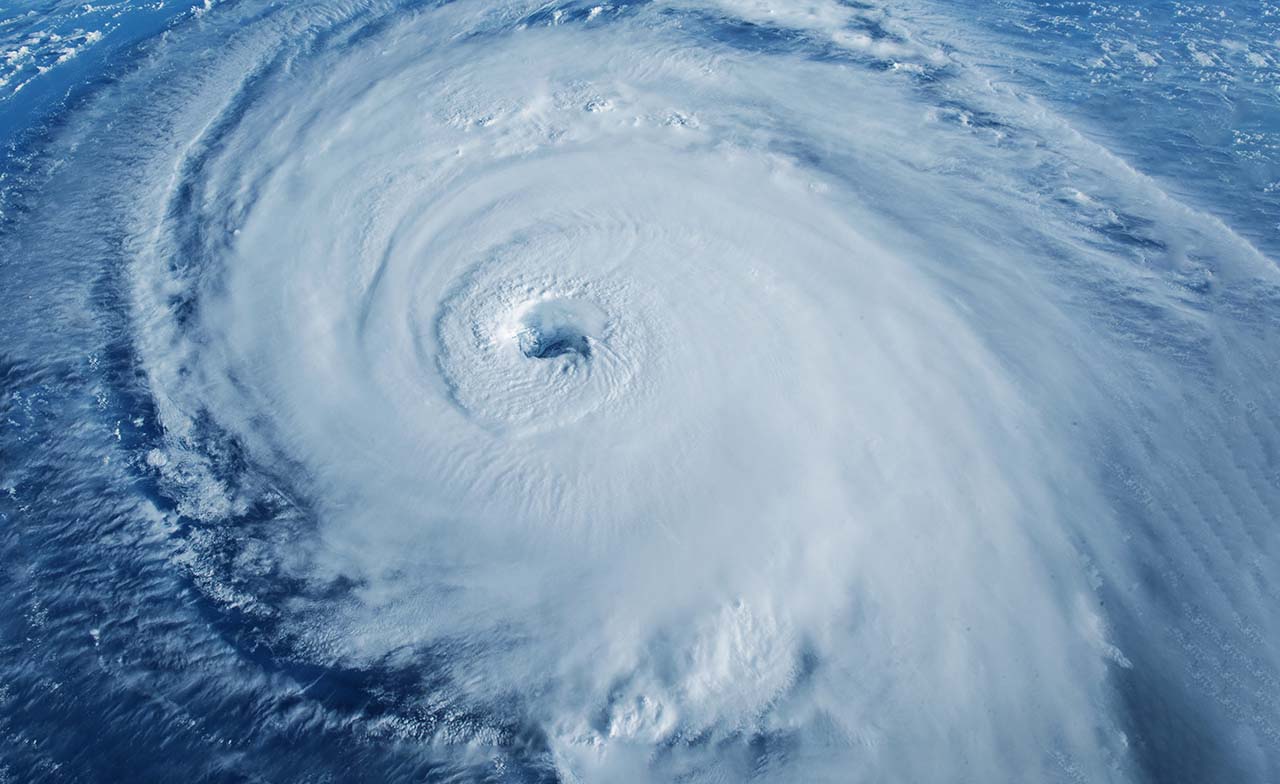 A whirlwind seen from space