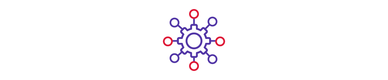 gear with connectors icon