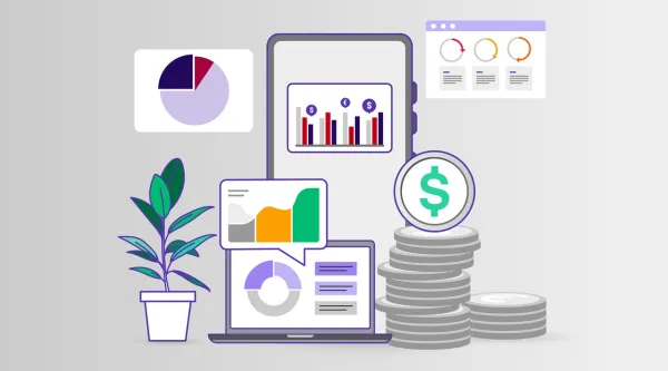 Financial graphics illustration