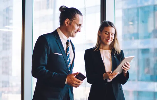 professionals in discussion