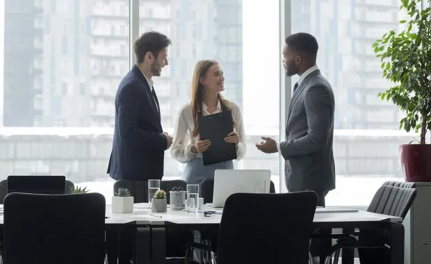 Professionals on discussion